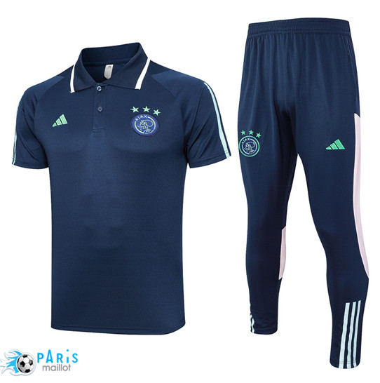 Discount Maillot Training Foot Ajax + Pantalon Bleu marine 2023/24
