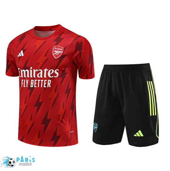Marque Maillot Training Foot Arsenal + Shorts Rouge 2023/24