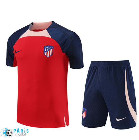 Flocage Maillot Training Foot Atletico Madrid Enfant + Shorts Rouge 2023/24