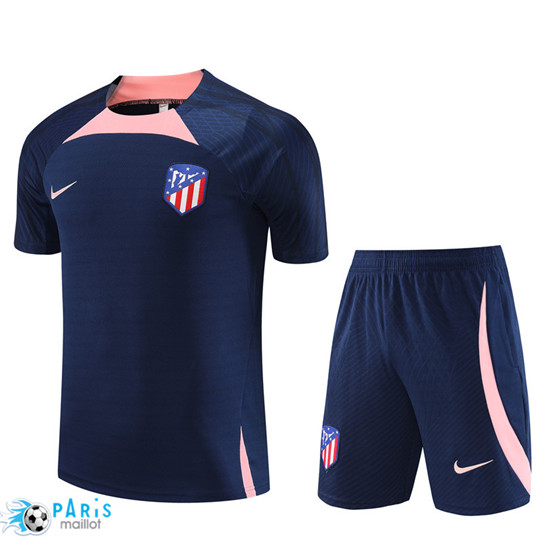 Magasin Maillot Training Foot Atletico Madrid Enfant + Shorts Bleu marine 2023/24