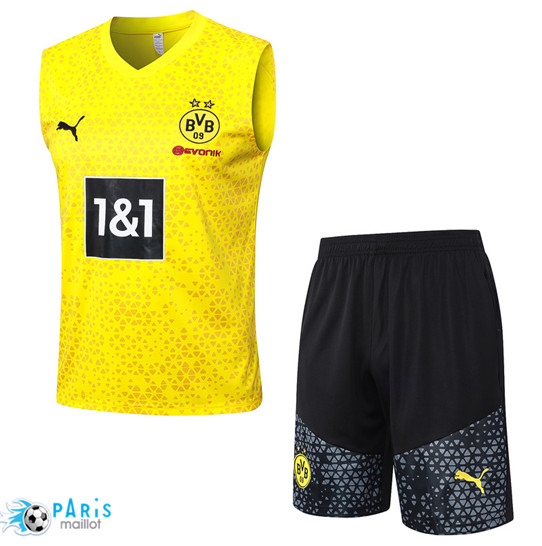 Acheter Maillot Training Foot Borussia Dortmund Debardeur + Shorts Jaune 2023/24