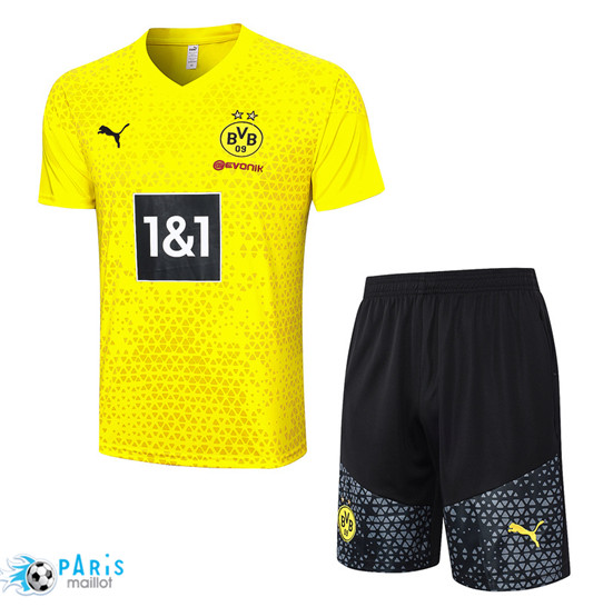 Thaïlande Maillot Training Foot Borussia Dortmund + Shorts Jaune 2023/24