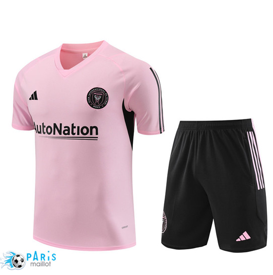 Site Maillot Training Foot Inter Miami Enfant + Shorts Rose 2023/24