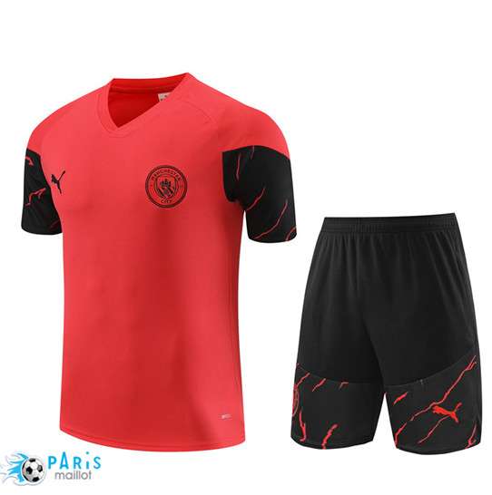 Site Maillot Training Foot Manchester City + Shorts Orange 2023/24