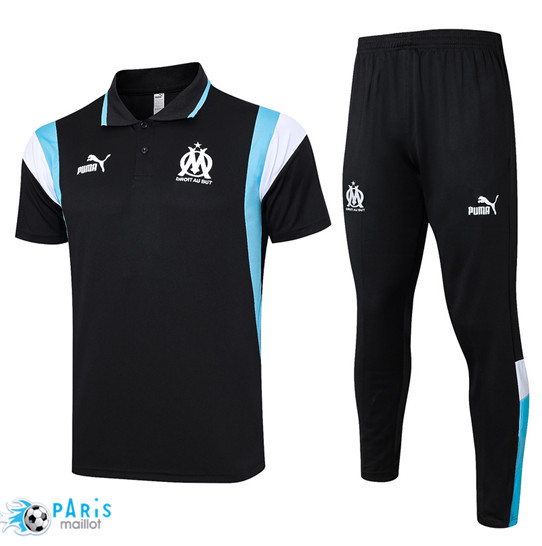 Site Maillot Training Foot Marseille + Pantalon Noir 2023/24