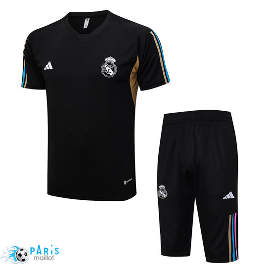 Magasin Maillot Training Foot Real Madrid + Shorts Noir 2023/24