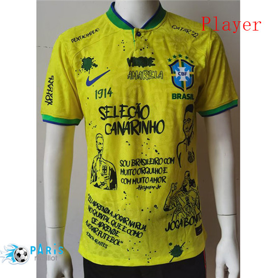Maillotparis Maillot Foot Brésil Player co-branded 2022/23