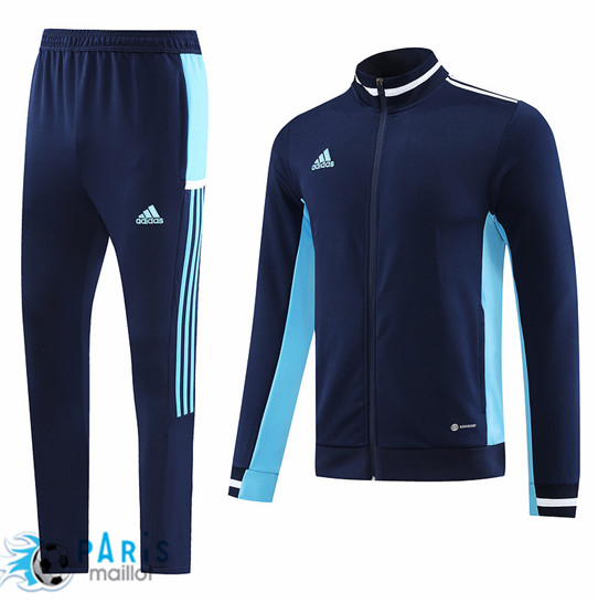 Maillotparis Prix Maillot Veste Survetement foot Adidas Bleu 2023/24