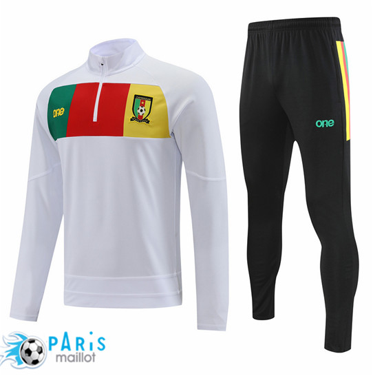 Maillotparis Marque Maillot Survetement foot Cameroun Blanc 2022/23