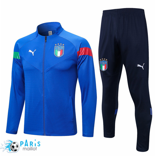 Maillotparis Site Maillot Veste Survetement foot Italie Bleu 2022/23