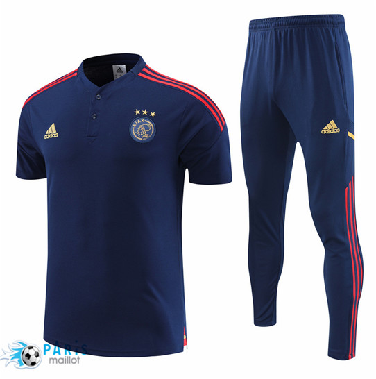 Maillotparis Site Maillot Training Foot Ajax Polo + Pantalon Bleu 2022/23