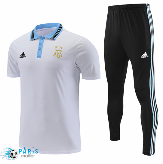 Maillotparis Achat Maillot Training Foot Argentine + Pantalon Blanc 2022/23
