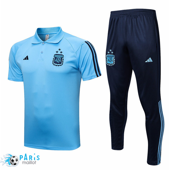 Maillotparis Créer Maillot Training Foot Argentine + Pantalon 3 stars Bleu 2023/24