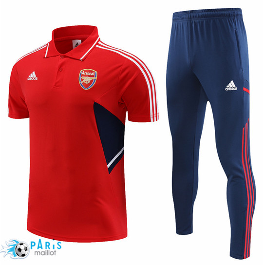 Maillotparis Boutique Maillot Training Foot Arsenal + Pantalon rouge 2022/23