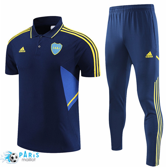 Maillotparis Soldes Maillot Training Foot Boca Juniors Polo + Pantalon Bleu 2022/23