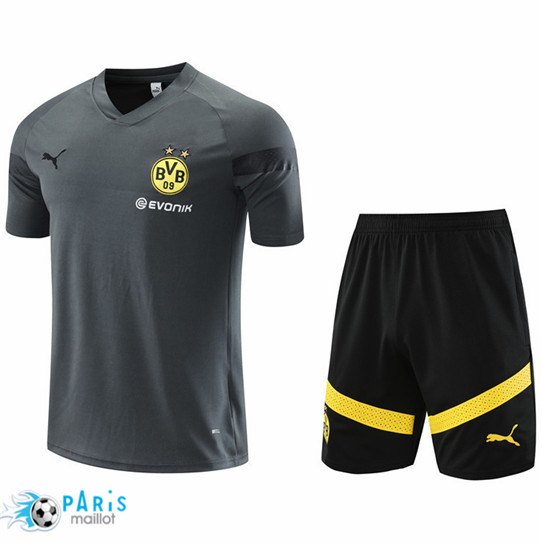 Maillotparis Thaïlande Maillot Training Foot Borussia Dortmund + Short foot gris 2022/23