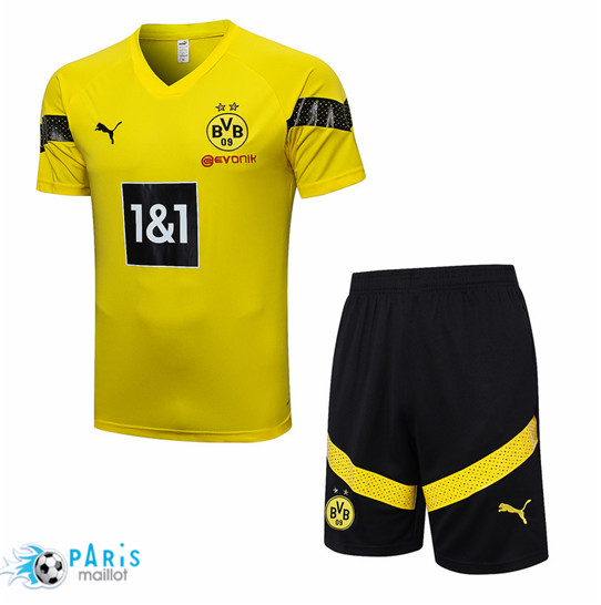 Maillotparis Site Maillot Training Foot Borussia Dortmund + Short foot jaune 2022/23