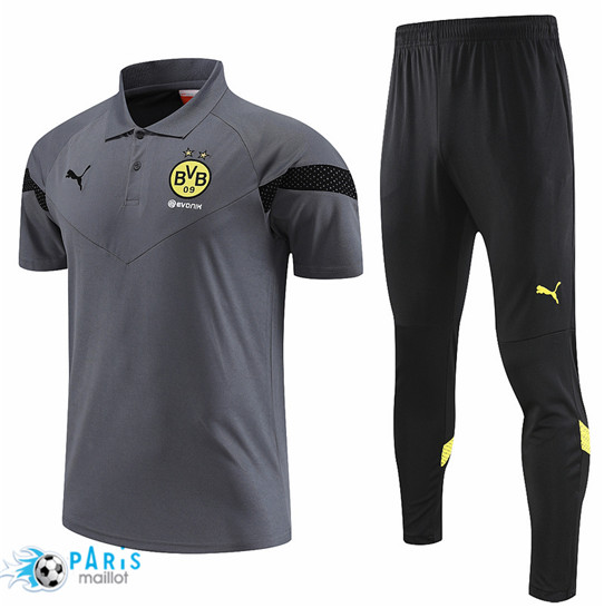 Maillotparis Acheter Maillot Training Foot Borussia Dortmund + Pantalon gris 2022/23
