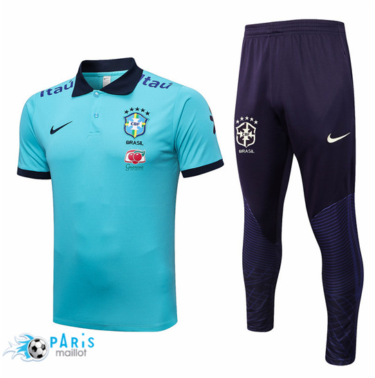 Maillotparis Nouveau Maillot Training Foot Brésil + Pantalon Bleu 2022/23