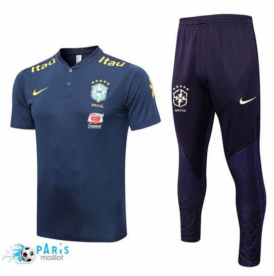 Maillotparis Prix Maillot Training Foot Brésil + Pantalon Bleu 2022/23