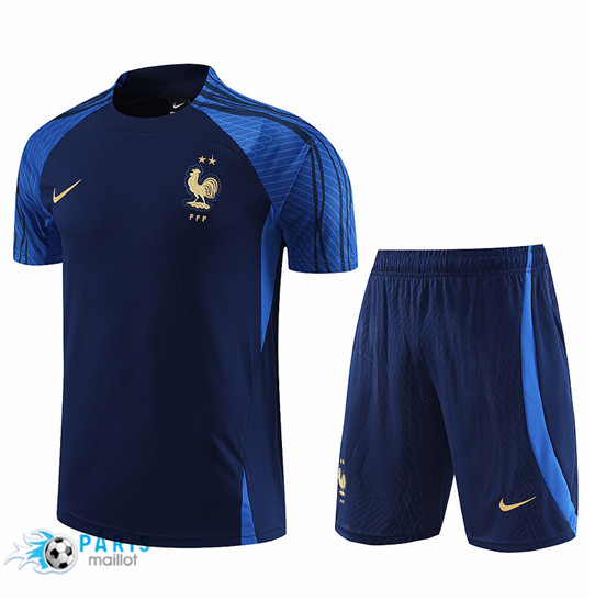 Maillotparis Site Maillot Training Foot France + Short foot Bleu 2023/24