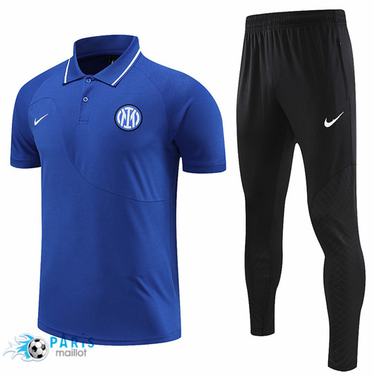 Maillotparis Marque Maillot Training Foot Inter Milan Polo + Pantalon Bleu 2022/23