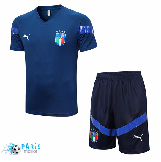 Maillotparis Acheter Maillot Training Foot Italie + Short foot Bleu 2022/23