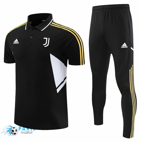 Maillotparis Acheter Maillot Training Foot Juventus Polo + Pantalon noir 2022/23