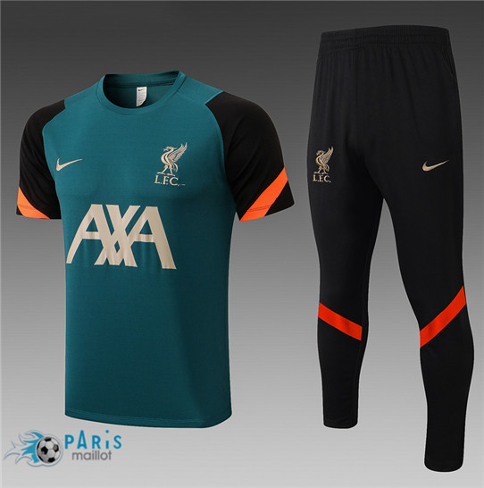 Maillotparis Boutique Maillot Training Foot Liverpool + Pantalon vert 2022/23