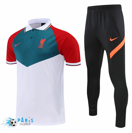 Maillotparis Vente Maillot Training Foot Liverpool + Pantalon Blanc 2022/23