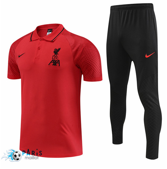 Maillotparis Créer Maillot Training Foot Liverpool + Pantalon rouge 2022/23