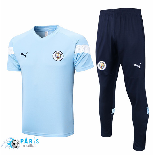 Maillotparis Marque Maillot Training Foot Manchester City + Pantalon Bleu 2022/23