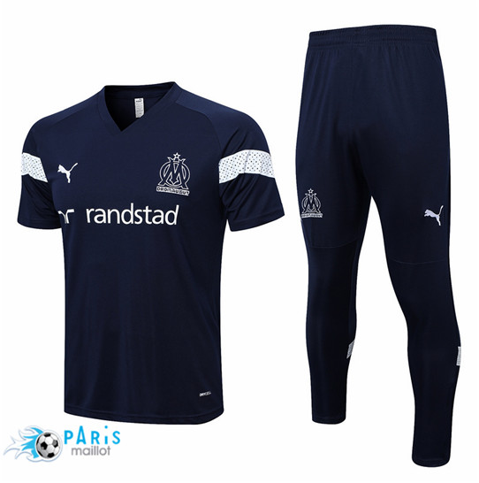 Maillotparis Boutique Maillot Training Foot Marseille + Pantalon Bleu 2022/23