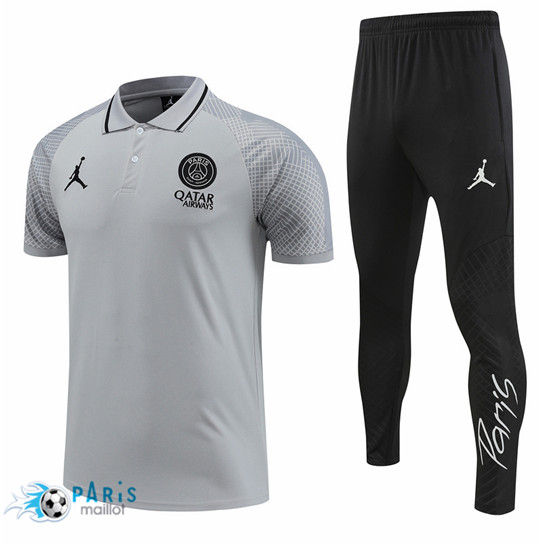 Maillotparis Soldes Maillot Training Foot Paris Paris Saint Germain + Pantalon gris 2022/23