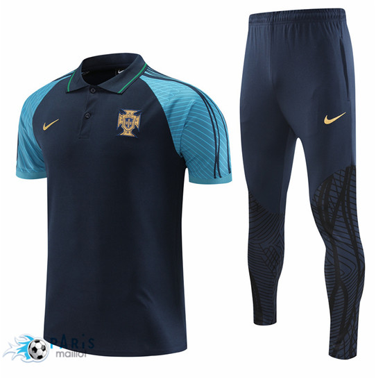 Maillotparis Acheter Maillot Training Foot Portugal + Pantalon Bleu 2022/23
