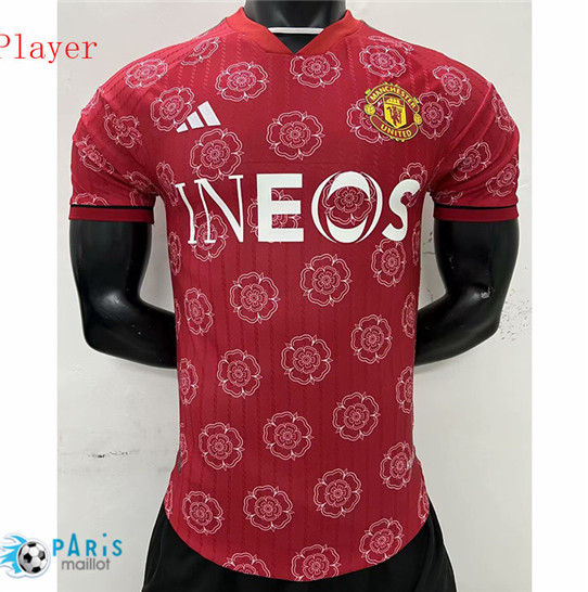 Maillotparis Créer Maillot Foot Manchester United Player Training Rouge 2023/24