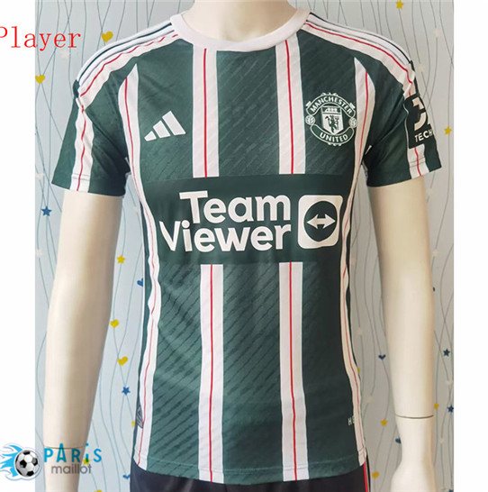Maillotparis Flocage Maillot Foot Manchester United Player Blanc/Vert 2023/24