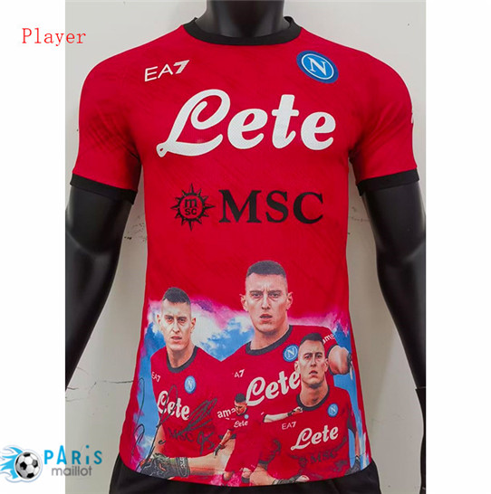 Maillotparis Soldes Maillot Foot Naples Player Rouge 2023/24