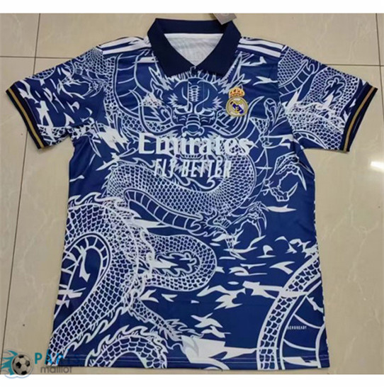 Maillotparis Thailande Maillot Foot Real Madrid Dragon Bleu 2023/24