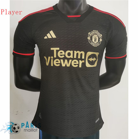 Maillotparis Marque Maillot Foot Manchester United Player Noir 2023/24