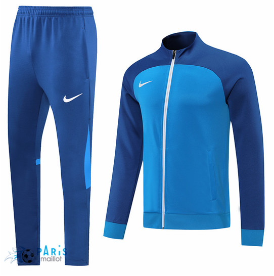 Maillotparis Site Maillot Veste Survetement Foot Nike Enfant Bleu 2023/24