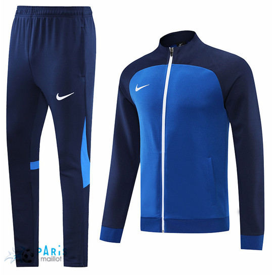 Maillotparis Thaïlande Maillot Veste Survetement Foot Nike Enfant Bleu 2023/24