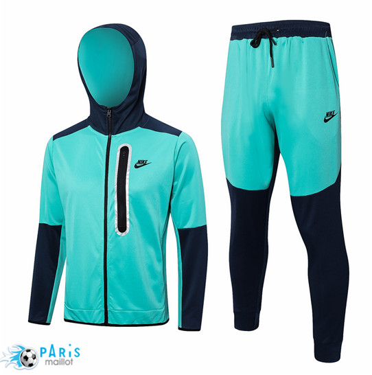 Maillotparis Acheter Maillot Foot à capuche Veste Survetement Nike Vert 2023/24