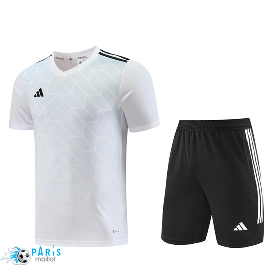 Maillotparis Achat Maillot Training Foot Adidas + Short Blanc 2023/24