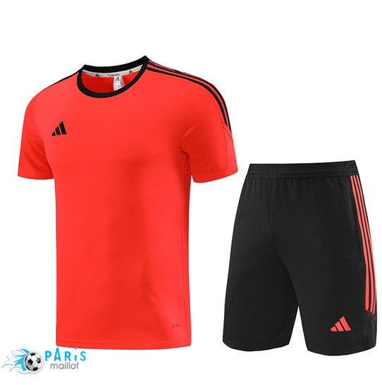Maillotparis Achat Maillot Training Foot Adidas + Short Rouge 2023/24