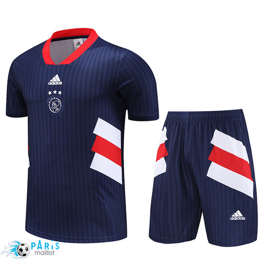 Maillotparis Nouveau Maillot Training Foot AFC Ajax + Short Bleu 2023/24