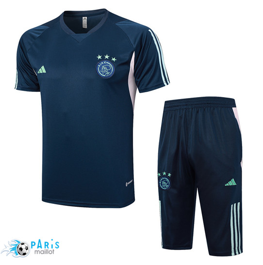 Maillotparis Vente Maillot Training Foot AFC Ajax + Short Bleu Marine 2023/24