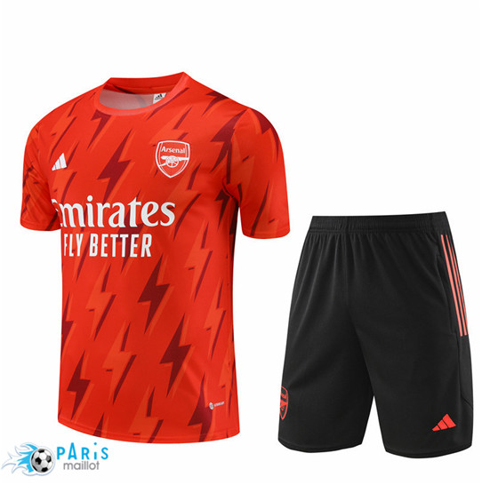 Maillotparis Acheter Maillot Training Foot Arsenal + Short Orange 2023/24