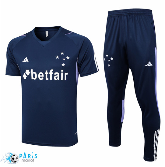 Maillotparis Nouveau Maillot Training Foot Cruzeiro + Pantalon Bleu 2023/24