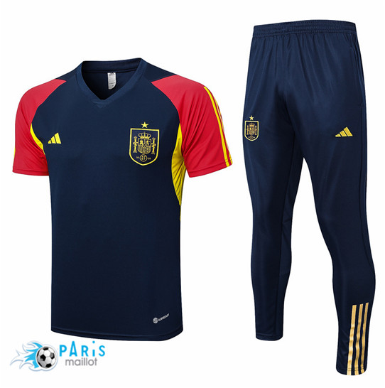 Maillotparis Thaïlande Maillot Training Foot Espagne + Pantalon Bleu 2023/24